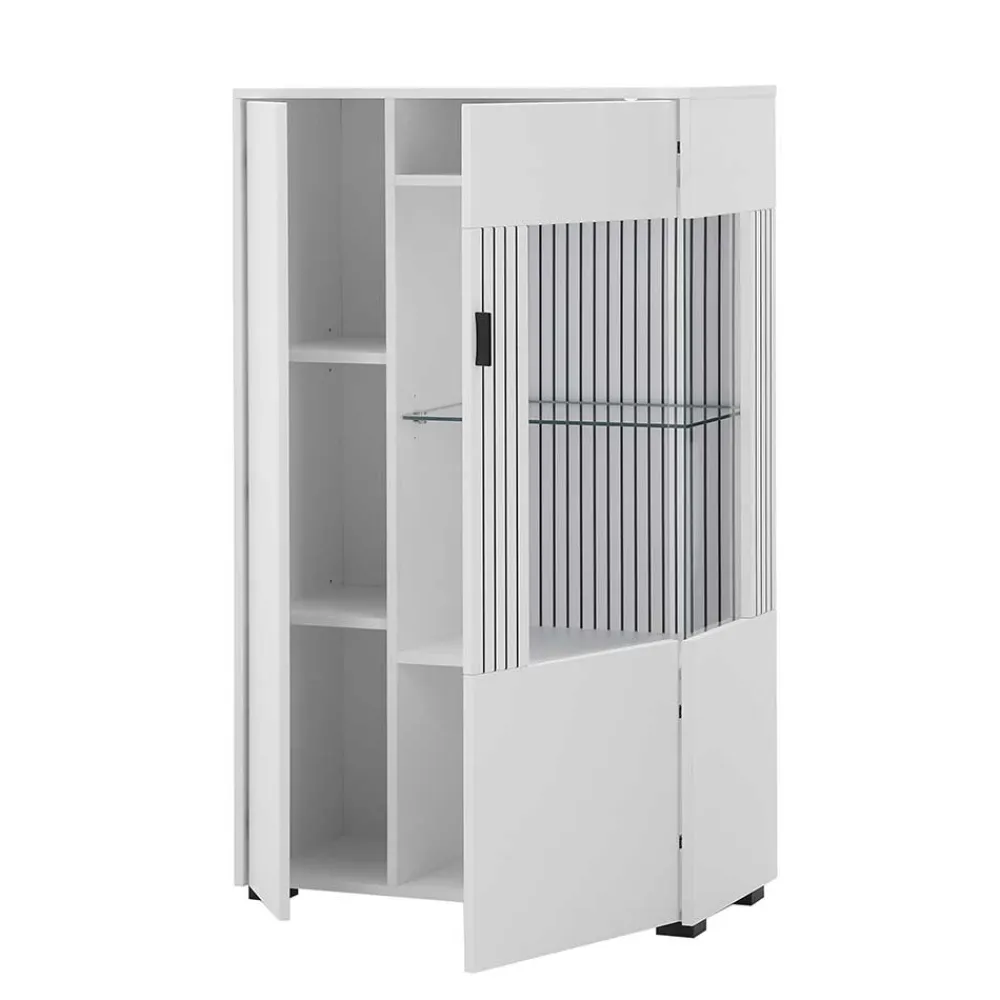 Wohnen Wohnwand Kombination in Weiß - Dualkos (vierteilig)