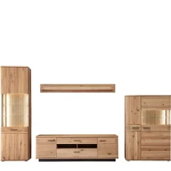 Wohnen Wohnwand Kombination Möbelset - Crupean (vierteilig)