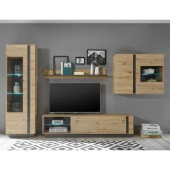 Wohnen Wohnwand Kombination modern - Lairian (vierteilig)