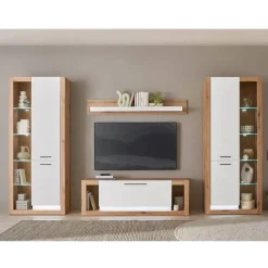 Wohnen Wohnwand Kombination modern - Adejano (vierteilig)