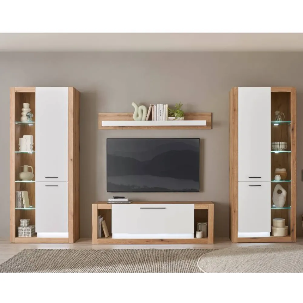 Wohnen Wohnwand Kombination modern - Adejano (vierteilig)