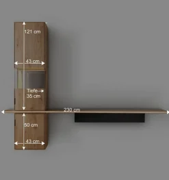 Wohnen Wohnwand Kombination Set - Kantino (vierteilig)