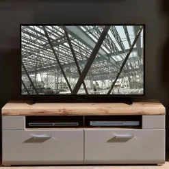 Wohnen Wohnwand Möbel in Grau & Eiche - Fraguca (vierteilig)