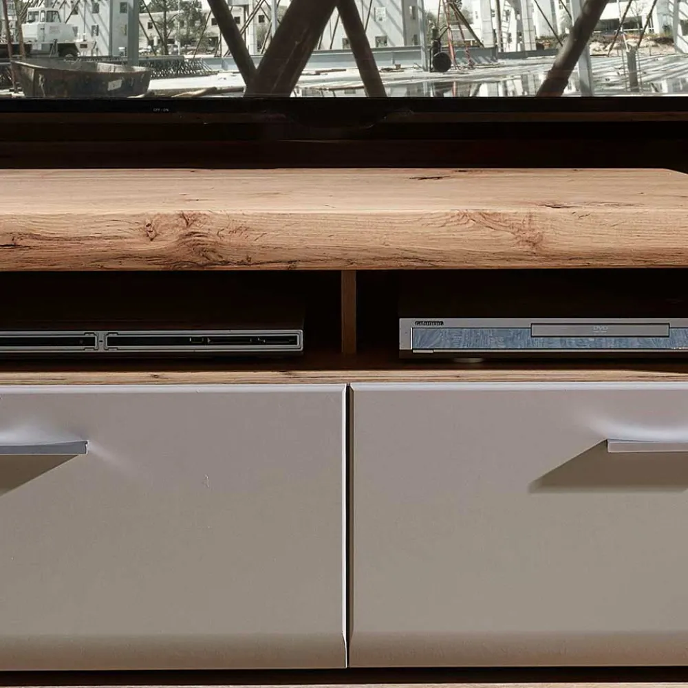 Wohnen Wohnwand Möbel in Grau & Eiche - Fraguca (vierteilig)