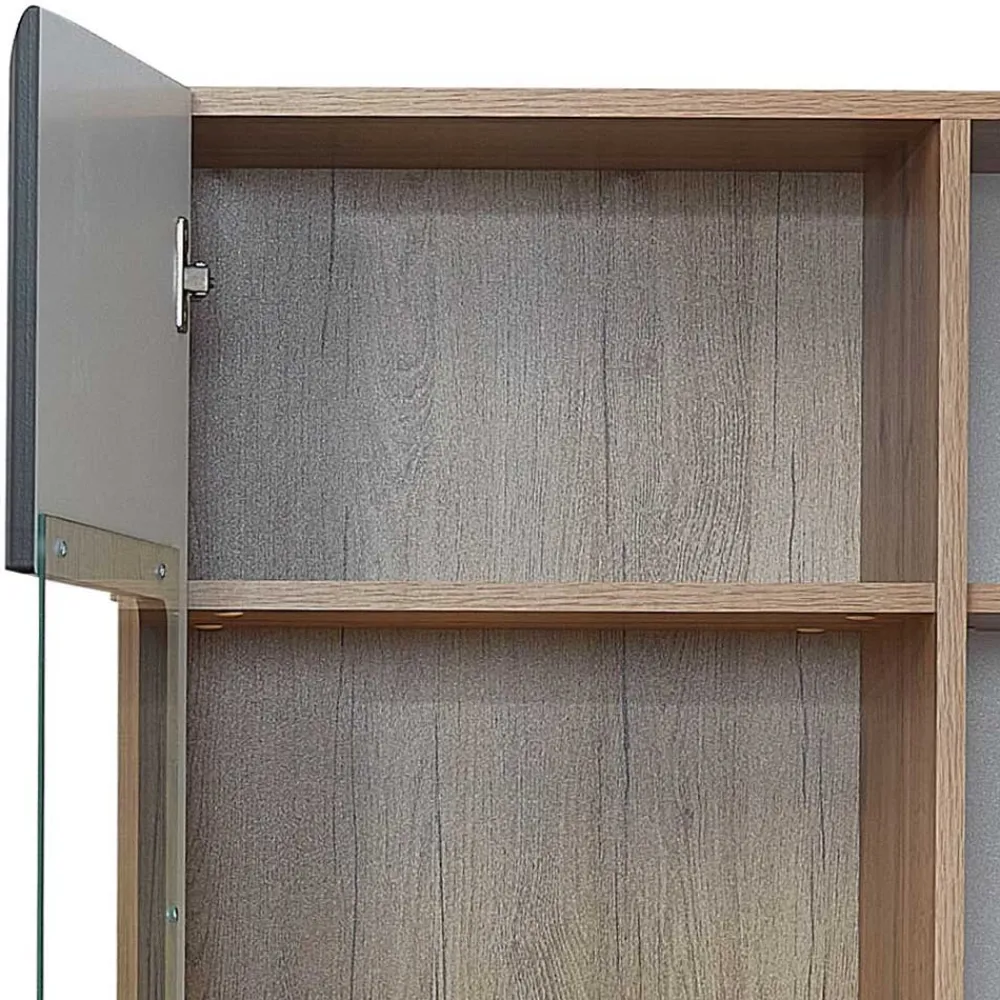 Wohnen Wohnwand Möbel in Schwarz & Wildeiche - Kandu (fünfteilig)