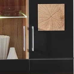 Wohnen Wohnwand Möbel in Schwarz & Wildeiche - Kandu (fünfteilig)