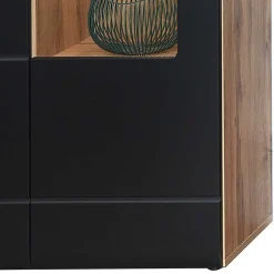 Wohnen Wohnwand Möbel in Schwarz & Wildeiche - Kandu (fünfteilig)