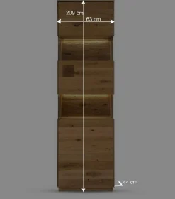 Wohnen Wohnwand Möbel Kombination aus Wildeiche - Millena (dreiteilig)