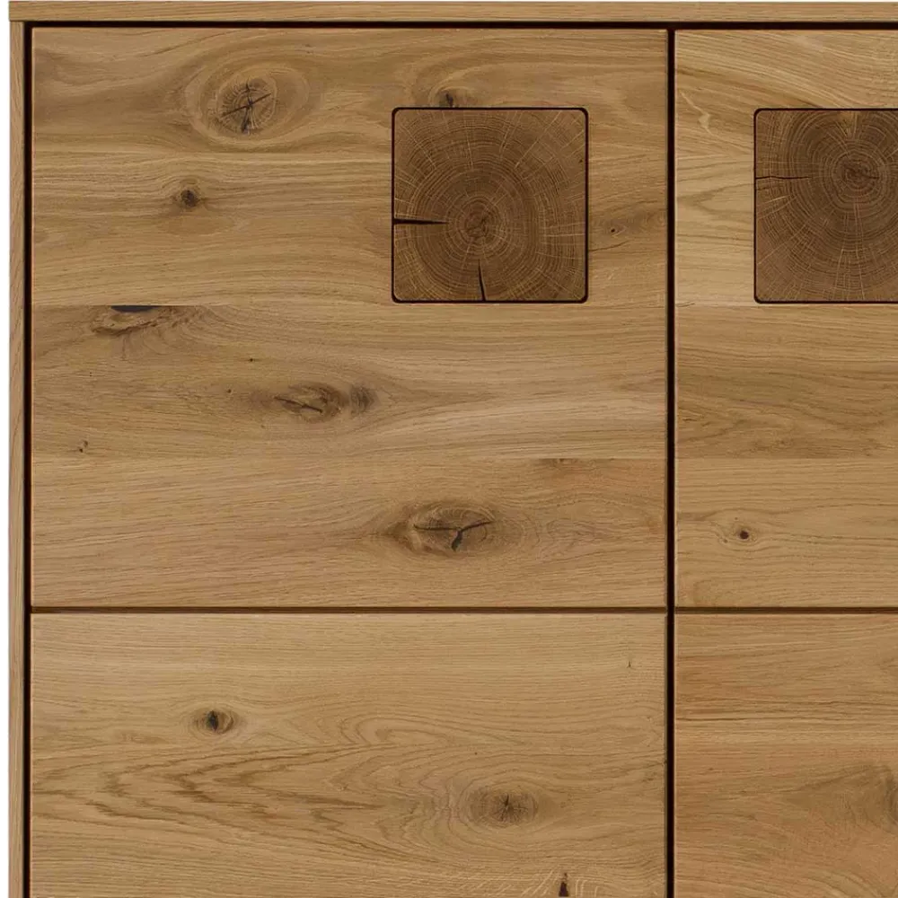 Wohnen Wohnwand Möbel Kombination aus Wildeiche - Millena (dreiteilig)