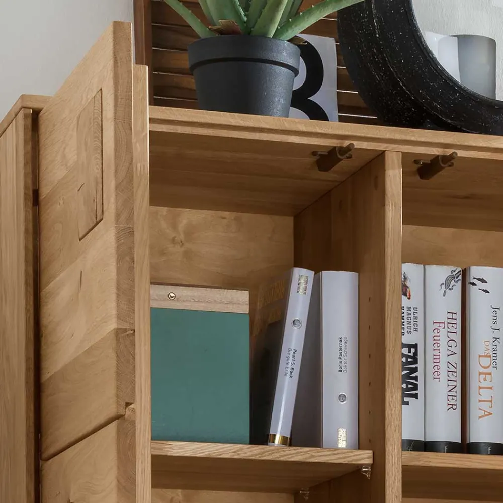 Wohnen Wohnwand Möbel Kombination aus Wildeiche - Millena (dreiteilig)