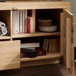 Wohnen Wohnwände|Wohnwand*Wohnwand Möbel Set aus Wildeiche - Loitons (vierteilig)