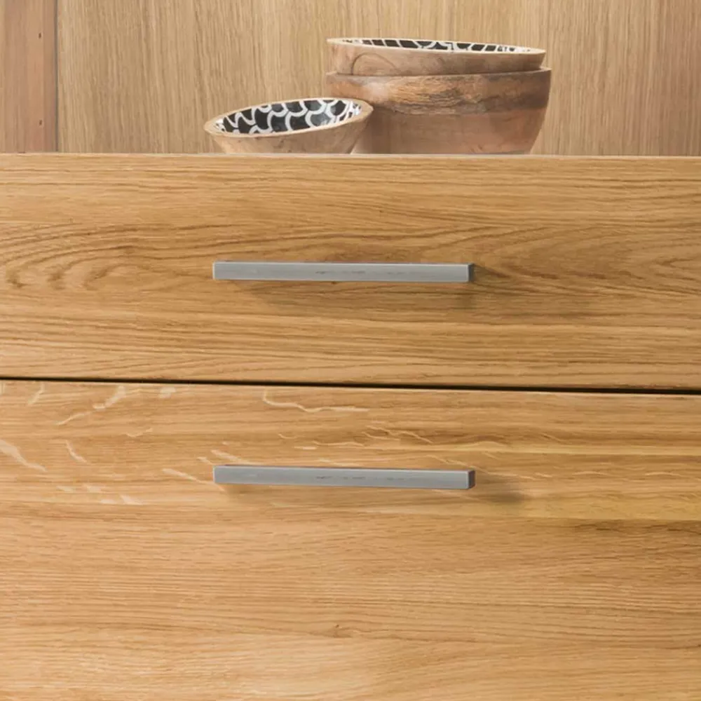 Wohnen Wohnwände|Wohnwand*Wohnwand Möbel Set aus Wildeiche - Loitons (vierteilig)