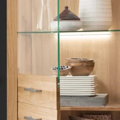 Wohnen Wohnwände|Wohnwand*Wohnwand Möbel Set aus Wildeiche - Loitons (vierteilig)