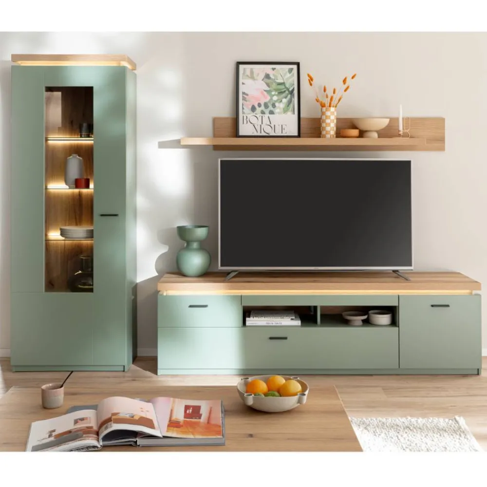 Wohnen Wohnzimmerschränke|Wohnwände*Wohnwand Möbel-Kombi modern - Kwin (dreiteilig)