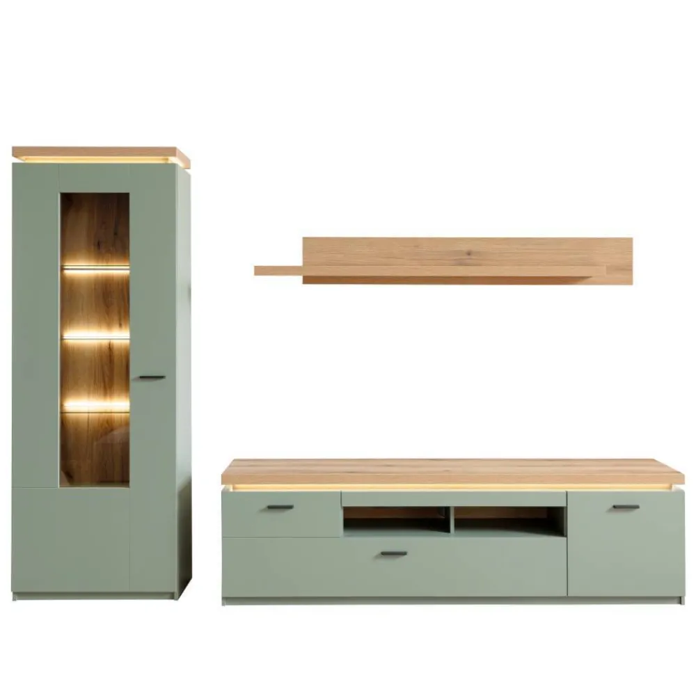 Wohnen Wohnzimmerschränke|Wohnwände*Wohnwand Möbel-Kombi modern - Kwin (dreiteilig)