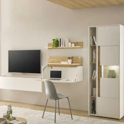 Wohnen Wohnwände|Wohnwand*Wohnwand mit Arbeitsplatz modern - Nonessia (fünfteilig)