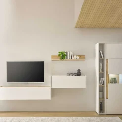 Wohnen Wohnwände|Wohnwand*Wohnwand mit Arbeitsplatz modern - Nonessia (fünfteilig)