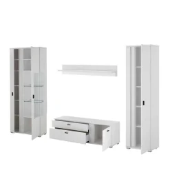 Wohnen Wohnwand mit LED Licht Möbelset - Tirol (vierteilig)