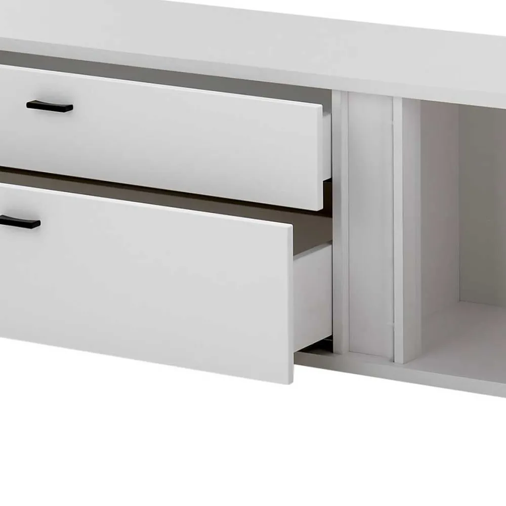 Wohnen Wohnwand mit LED Licht Möbelset - Tirol (vierteilig)