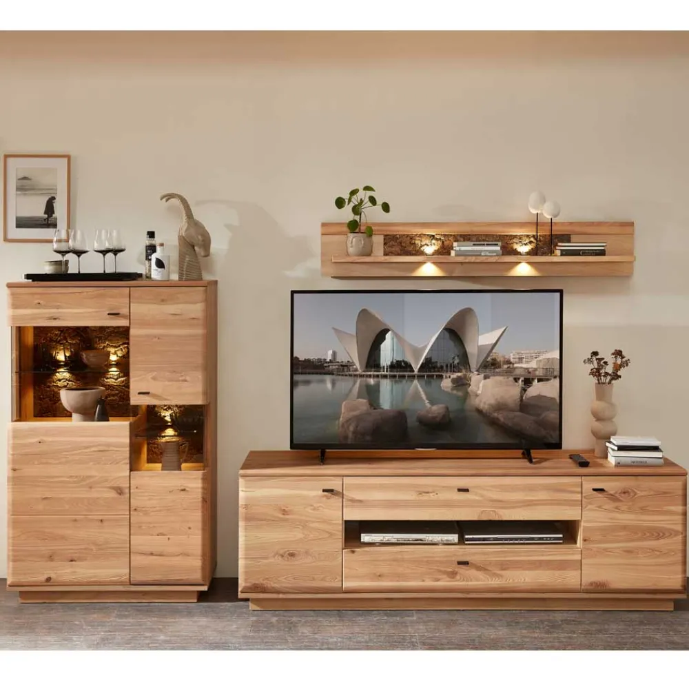 Wohnen Wohnwände|Wohnwand*Wohnwand Programm Möbel Set - Cassna (dreiteilig)