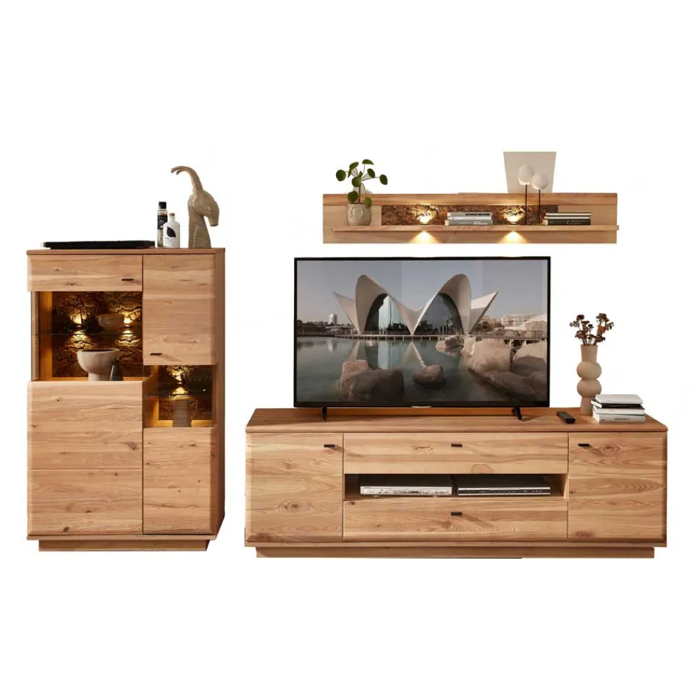 Wohnen Wohnwände|Wohnwand*Wohnwand Programm Möbel Set - Cassna (dreiteilig)