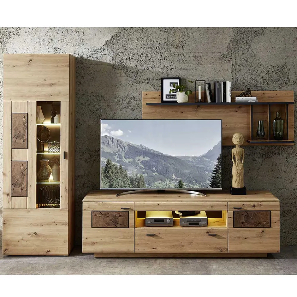 Wohnen Wohnwände|Wohnwand*Wohnwand Schränke & Regal - Iniaco (dreiteilig)