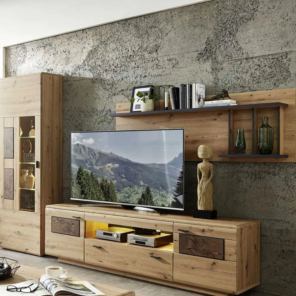 Wohnen Wohnwände|Wohnwand*Wohnwand Schränke & Regal - Iniaco (dreiteilig)