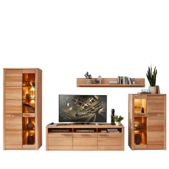 Wohnen Wohnwände|Wohnwand*Wohnwand Schränke & Regal Set - Amyonta (vierteilig)