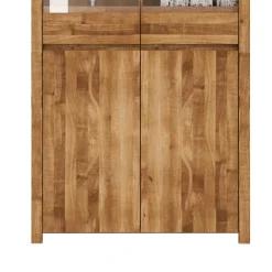 Wohnen Wohnwand Vitrine Nadalia aus Wildeiche Massivholz