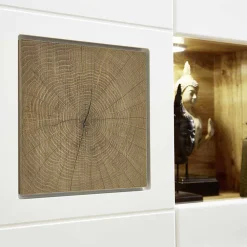 Wohnen Wohnwand Vitrinenschrank in Weiß Eiche - Lisepio