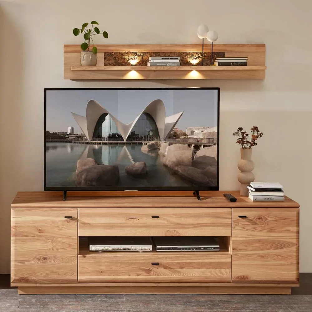 Wohnen Wohnwand Wohnzimmer-Möbel Set - Cassna (dreiteilig)