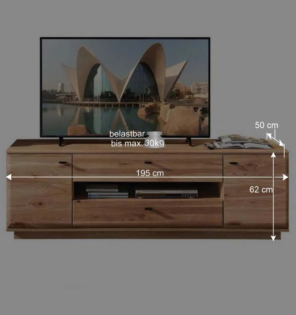 Wohnen Wohnwand Wohnzimmer-Möbel Set - Cassna (dreiteilig)