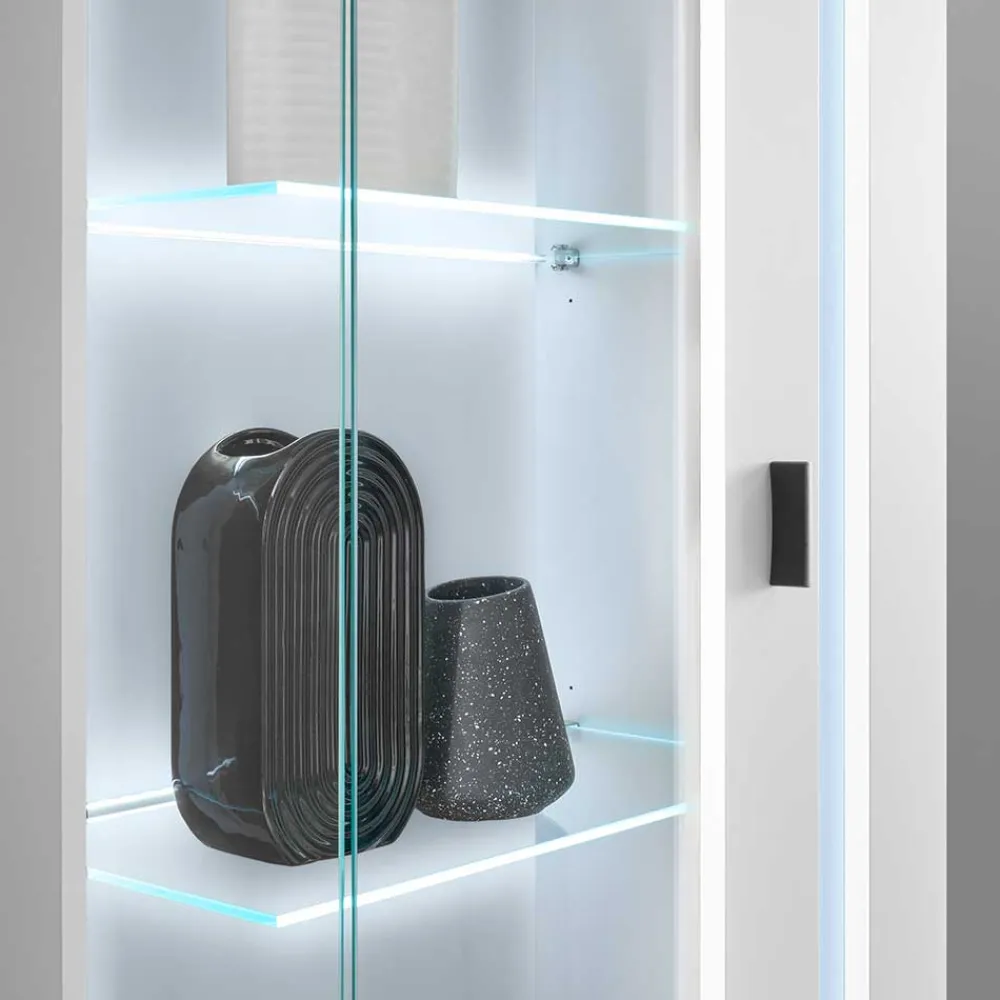 Wohnen Wohnwandmöbel mit LED Licht Set - Tirol (vierteilig)