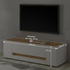 Wohnen Wohnzimmerschränke|Wohnwände*Wohnzimmer Anbauwand 340 cm breit - Nonessia (fünfteilig)