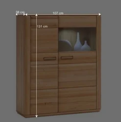 Wohnen Wohnwände|Wohnwand*Wohnzimmer Anbauwand Athias aus Kernbuche (dreiteilig)