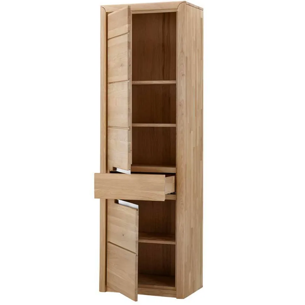 Wohnen Wohnzimmer Anbauwand Croconia aus Wildeiche Massivholz (dreiteilig)