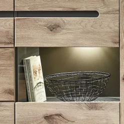 Wohnen Wohnwände|Wohnwand*Wohnzimmer Anbauwand Holz Look - Zelio (dreiteilig)