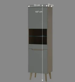 Wohnen Wohnzimmer Anbauwand im Skandi Design - Armina (vierteilig)