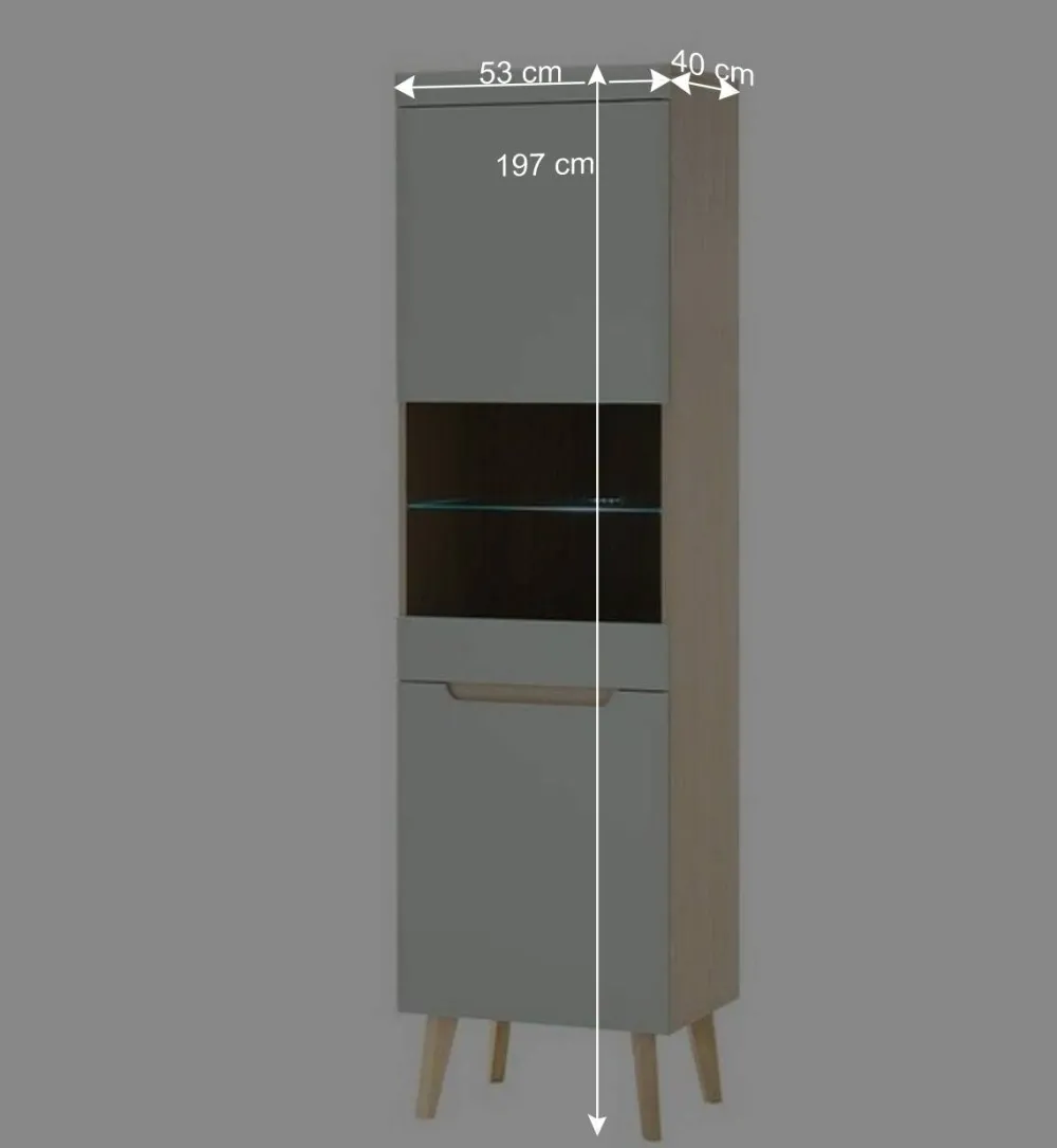 Wohnen Wohnzimmer Anbauwand im Skandi Design - Armina (vierteilig)