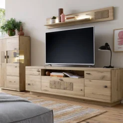 Wohnen Wohnzimmer Anbauwand in Asteiche Hell - Losiamos (dreiteilig)