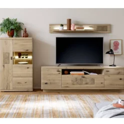 Wohnen Wohnzimmer Anbauwand in Asteiche Hell - Losiamos (dreiteilig)