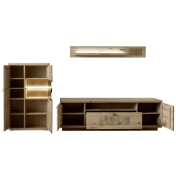 Wohnen Wohnzimmer Anbauwand in Asteiche Hell - Losiamos (dreiteilig)