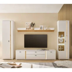 Wohnen Wohnwände|Wohnwand*Wohnzimmer Anbauwand Möbelset - Racelyn (vierteilig)