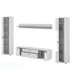 Wohnen Wohnwände|Wohnwand*Wohnzimmer Anbauwand Möbelset - Racelyn (vierteilig)