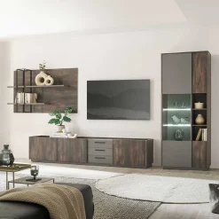 Wohnen Wohnzimmer Anbauwand Möbel-Kombi - Mundo (dreiteilig)