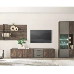 Wohnen Wohnzimmer Anbauwand Möbel-Kombi - Mundo (dreiteilig)