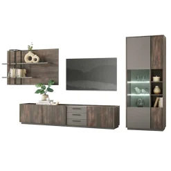 Wohnen Wohnzimmer Anbauwand Möbel-Kombi - Mundo (dreiteilig)