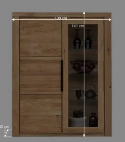 Wohnen Wohnwände|Wohnwand*Wohnzimmer Anbauwand teilmassiv - Nelenia (vierteilig)