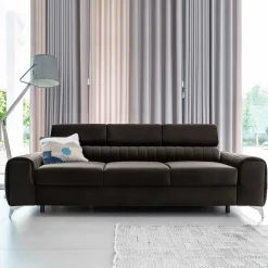 Wohnen Schlafsofas*Wohnzimmer Ausziehsofa in Dunkelbraun - Wega