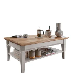 Wohnen Wohnzimmer Couchtisch in Weiß & Eiche - Henry